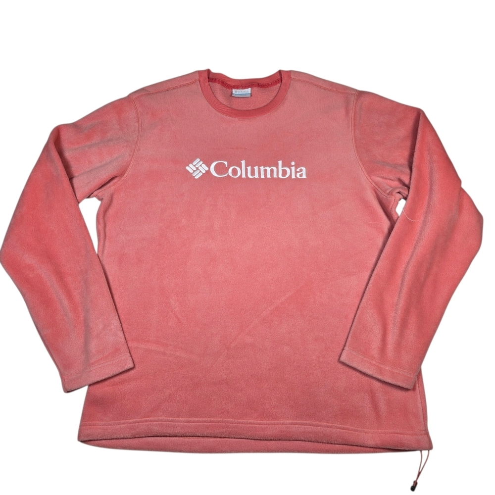 NWOT Columbia Men's Steens Mountain Crew Pullover, Fleece Dark Coral, Size XL